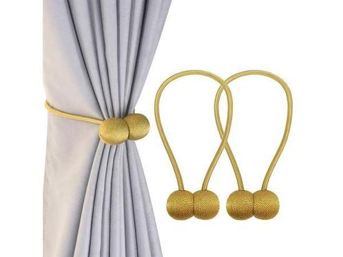 Veiling - Gordijnmagneten - set van 2 - goud, Huis en Inrichting, Stoffering | Gordijnen en Lamellen, Nieuw