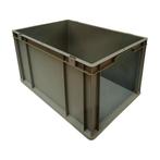 Kunststof bak met grijpopening 600x400x320 mm PP grijs, Ophalen of Verzenden