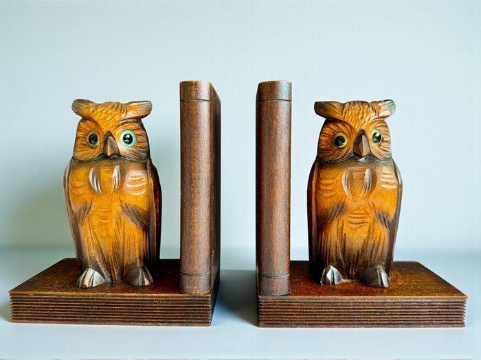 Bookstand Owls - H18cm/1,45Kg - Beeldje - 1920s Art Deco -, Antiek en Kunst, Curiosa en Brocante