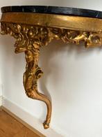 Wandtafel - Hout, verguld en gemarmerd - Console faux marble