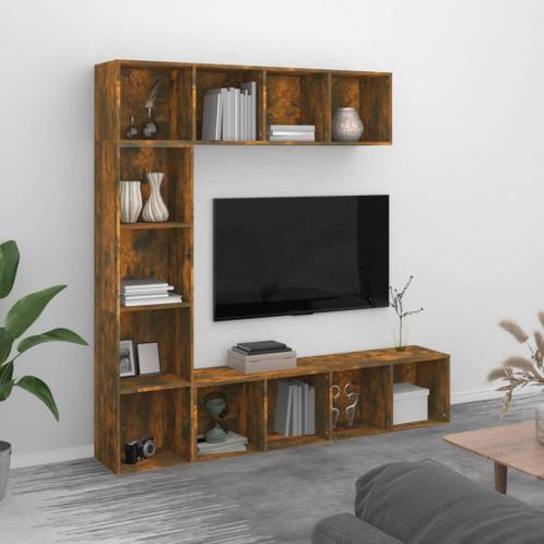 vidaXL 3-delige boekenkast- / tv-meubelset 180x30x180 cm ger