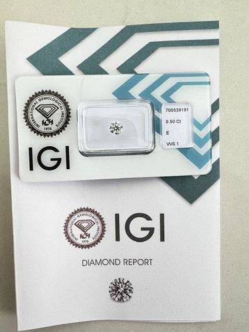 1 pcs Diamant (Naturelle) - 0.50 ct - Rond - E - VVS1 - beschikbaar voor biedingen