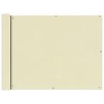 vidaXL Balkonscherm crémekleurig 90x400 cm oxfordtextiel, Tuin en Terras, Parasols, Verzenden, Nieuw