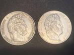 France. Louis Philippe I. 5 Francs 1833-T et 1846-BB (lot de, Postzegels en Munten
