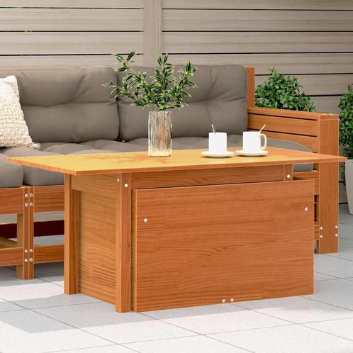 vidaXL Tuintafel 100x50x75 cm massief grenenhout wasbruin, Tuin en Terras, Tuinsets en Loungesets, Nieuw, Verzenden