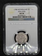 Nederland, Holland 2 Stuiver 1780 NGC AU58 (Zonder