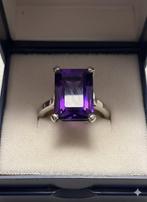 Bague - 14 carats Or blanc Améthyste, Nieuw