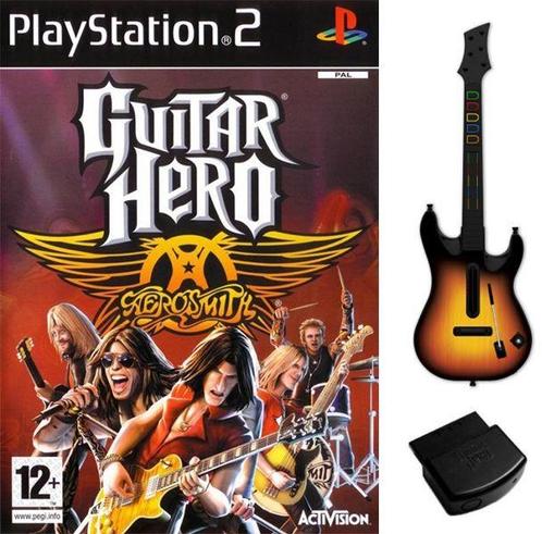 Guitar Hero Aerosmith-Incl. NIEUW Gitaar & Receiver, Games en Spelcomputers, Games | Sony PlayStation 2, Ophalen of Verzenden