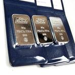 3 x 50 g - Zilver .999 - Albino Moutinho - Met certificaat, Postzegels en Munten, Edelmetalen en Baren