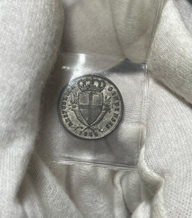 Italia Repubblica Genovese. 2 Soldi 1814, Postzegels en Munten, Munten | Europa | Niet-Euromunten