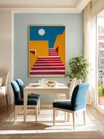 Nelson F. León - Escalera Roja bajo la Luna XL- (NO, Antiek en Kunst