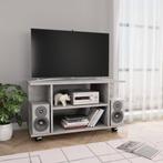 vidaXL Tv-meubel met wieltjes 80x40x40 cm spaanplaat betongr