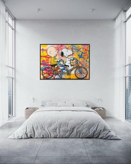 CASPA - Snoopy und Charlie Brown Bike Tour, Antiek en Kunst, Kunst | Schilderijen | Modern
