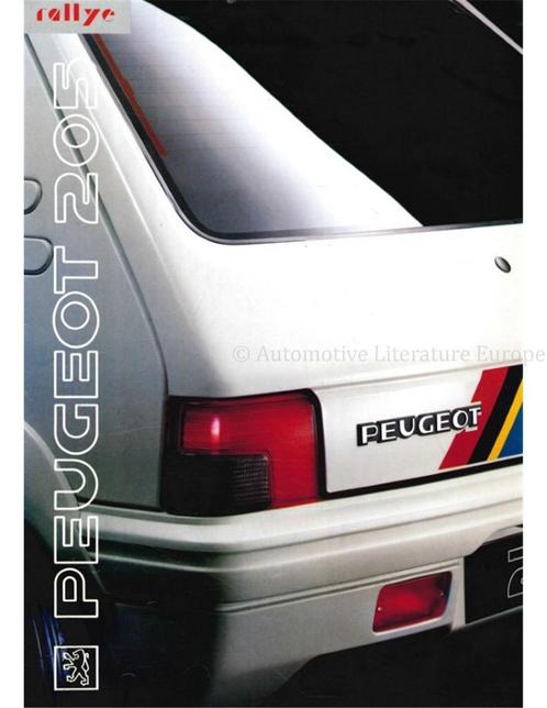 1991 PEUGEOT 205 RALLYE BROCHURE DUITS, Livres, Autos | Brochures & Magazines
