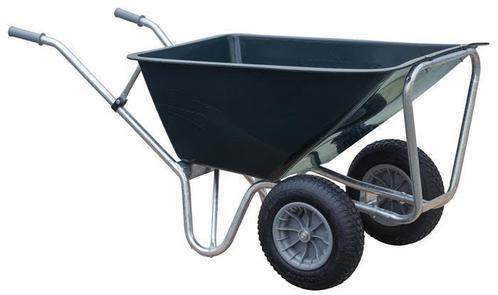 Kruiwagen Poly 160 liter 2 wielen - donker groen, Bricolage & Construction, Chariots de transport, Enlèvement ou Envoi