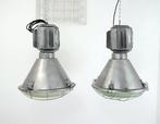 Mesko - Plafondlamp - Glas - Twee Poolse industriële lampen