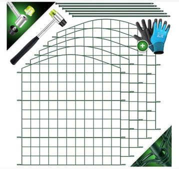 KESSER® Vijverhek tuinhek steekhek complete set metaal 5x bo beschikbaar voor biedingen