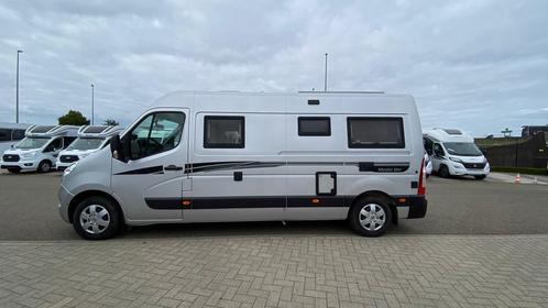 Font Vendôme Mastervan zeer verzorgd en 51882 km 632204, Caravans en Kamperen, Mobilhomes, Cassettetoilet, Handgeschakeld, Halve Treinzit