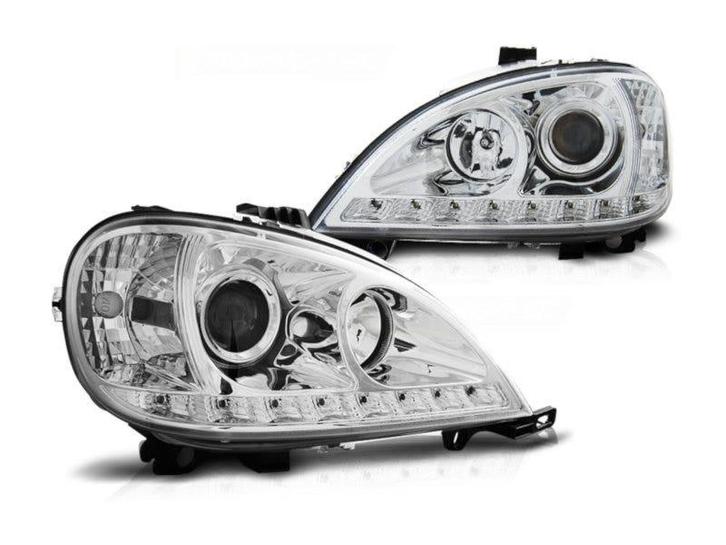 Daylight Chrome koplampen geschikt voor Mercedes W163 ML, Auto-onderdelen, Verlichting, Nieuw, Mercedes-Benz, Verzenden