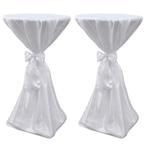 vidaXL Statafelhoes met strik 60cm Wit (2 stuks), Tuin en Terras, Verzenden, Nieuw