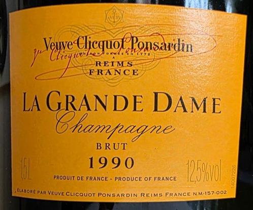 1990 Veuve Clicquot, La Grande Dame - Champagne Brut,, Verzamelen, Wijnen