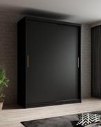Meubella | Kledingkast mat zwart 150x62x200 schuifdeur, Huis en Inrichting, Nieuw, Verzenden