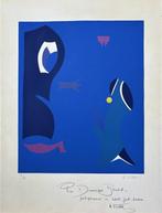 André Verdet (1913-2004) - composition bleu, Antiek en Kunst