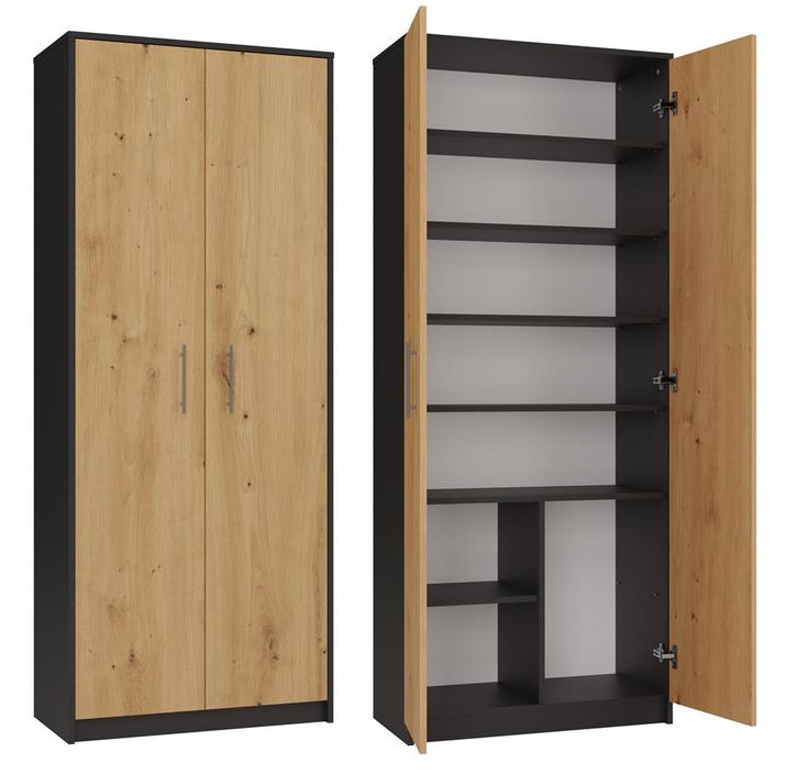 Kantoorkast antraciet eiken kleur, Huis en Inrichting, Kasten | Kleerkasten, 25 tot 50 cm, Nieuw, Overige houtsoorten, 150 tot 200 cm