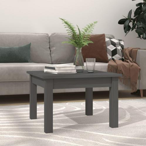 vidaXL Salontafel 45x45x30 cm massief grenenhout grijs, Huis en Inrichting, Tafels | Salontafels, Nieuw, Verzenden