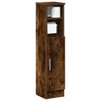 vidaXL Badkamerkast met rolhouder 20,5x22x90 cm gerookt, Verzenden