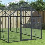 vidaXL Volière 1,79x6x1,85 m aluminium antracietkleurig, Dieren en Toebehoren, Vogels | Toebehoren, Verzenden, Nieuw