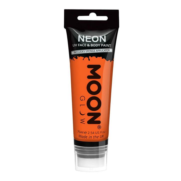 Moon Glow Neon UV Face Paint with Sponge Applicator Intense, Hobby en Vrije tijd, Feestartikelen, Nieuw, Verzenden