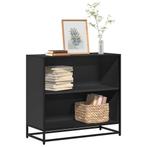 vidaXL Boekenkast 80,5x35x76 cm bewerkt hout zwart, Verzenden, Nieuw