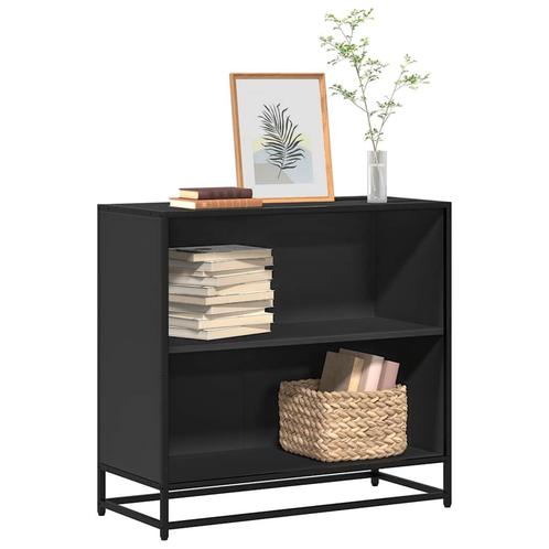 vidaXL Boekenkast 80,5x35x76 cm bewerkt hout zwart, Huis en Inrichting, Kasten | Boekenkasten, Nieuw, Verzenden