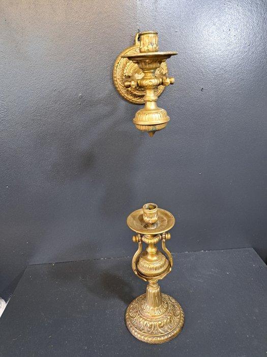 Kandelaar Scheeps kandelaars (2) - Brons, Antiek en Kunst, Curiosa en Brocante