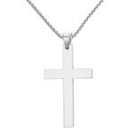 Fako Bijoux® - Ketting Met Kruisje XLarge - Kruis - 30x53mm, Handtassen en Accessoires, Kettingen, Verzenden, Nieuw