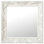 vidaXL Miroir mural style baroque 50x50 cm Blanc, Maison & Meubles, Accessoires pour la Maison | Miroirs, Verzenden, Neuf