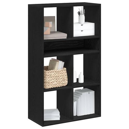 vidaXL Boekenkast 66x31x112 cm bewerkt hout zwart, Huis en Inrichting, Kasten | Boekenkasten, Nieuw, Verzenden