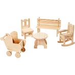 Mini-meubles, table de jardin, landau, mini-chaise, fauteuil