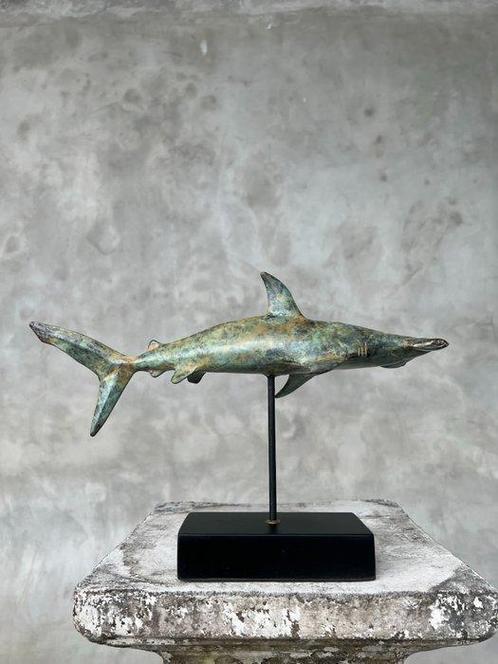 sculptuur, NO RESERVE PRICE - Bronze patinated Hammerhead, Antiek en Kunst, Kunst | Designobjecten