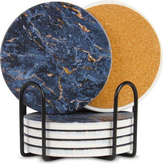 2dekans | Castagnola Keramische Onderzetters met Houder –, Huis en Inrichting, Woonaccessoires | Onderzetters, Ophalen of Verzenden