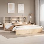 vidaXL Bed met boekenkast zonder matras massief grenenhout, Huis en Inrichting, Verzenden, Nieuw