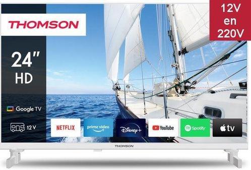 Thomson 24 Google TV - kleur wit - 12V & 220V - DVB-S2/C/T2, TV, Hi-fi & Vidéo, Télévisions, Enlèvement ou Envoi