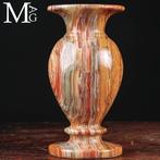 Vaas voor bloemen in natuurlijk multicoloor marmer - Hoogte:, Antiek en Kunst