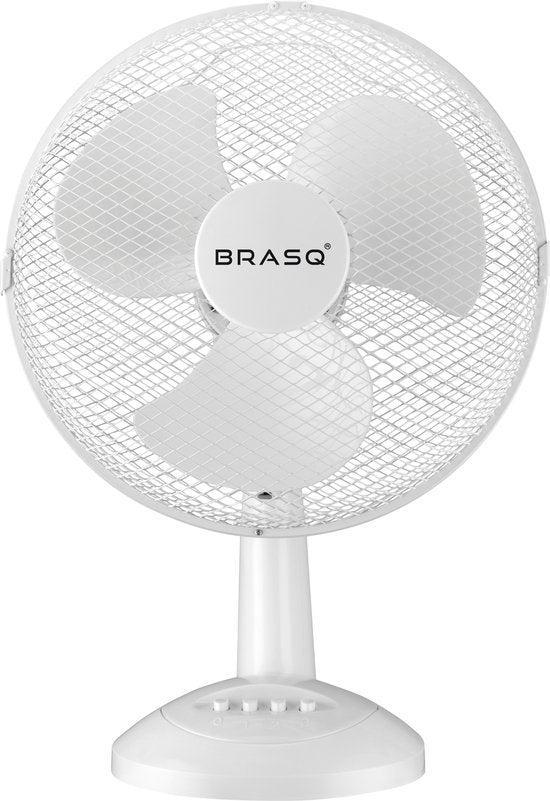 2dekans | BRASQ Tafelventilator - 30 cm - Wit - 3 snelheden, Elektronische apparatuur, Ventilatoren, Ophalen of Verzenden