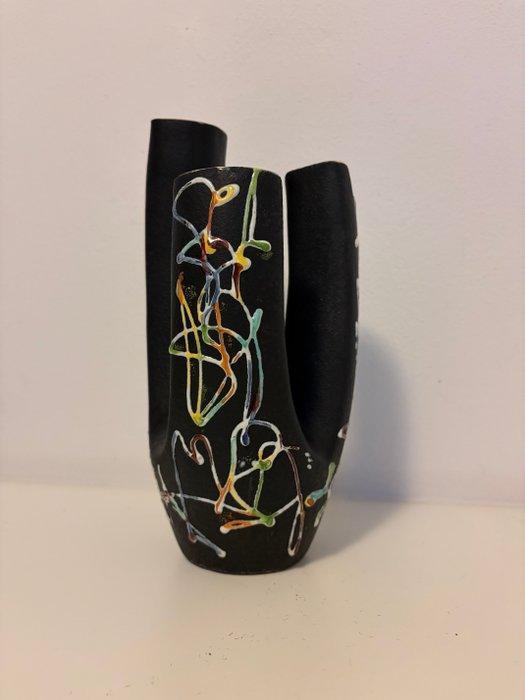 Ce. As Albisola - kleurrijke Italiaanse vaas - Vaas -, Antiek en Kunst, Antiek | Glaswerk en Kristal