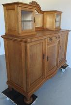 Hoog dressoir - Eik, Koper - Met facetgeslepen ruiten