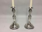 Kandelaar (2) - Stel zilveren kandelaars - Jacob Rosenzweig, Antiek en Kunst