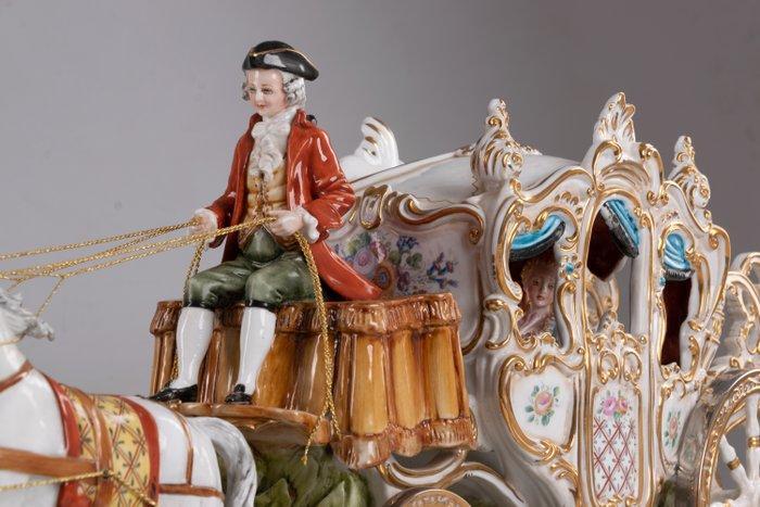 Koets - Porselein - L92cm, Antiek en Kunst, Antiek | Meubels | Stoelen en Sofa's
