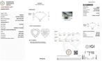 1 pcs Diamant (Natuurlijk) - 1.00 ct - Hart - D (kleurloos), Nieuw